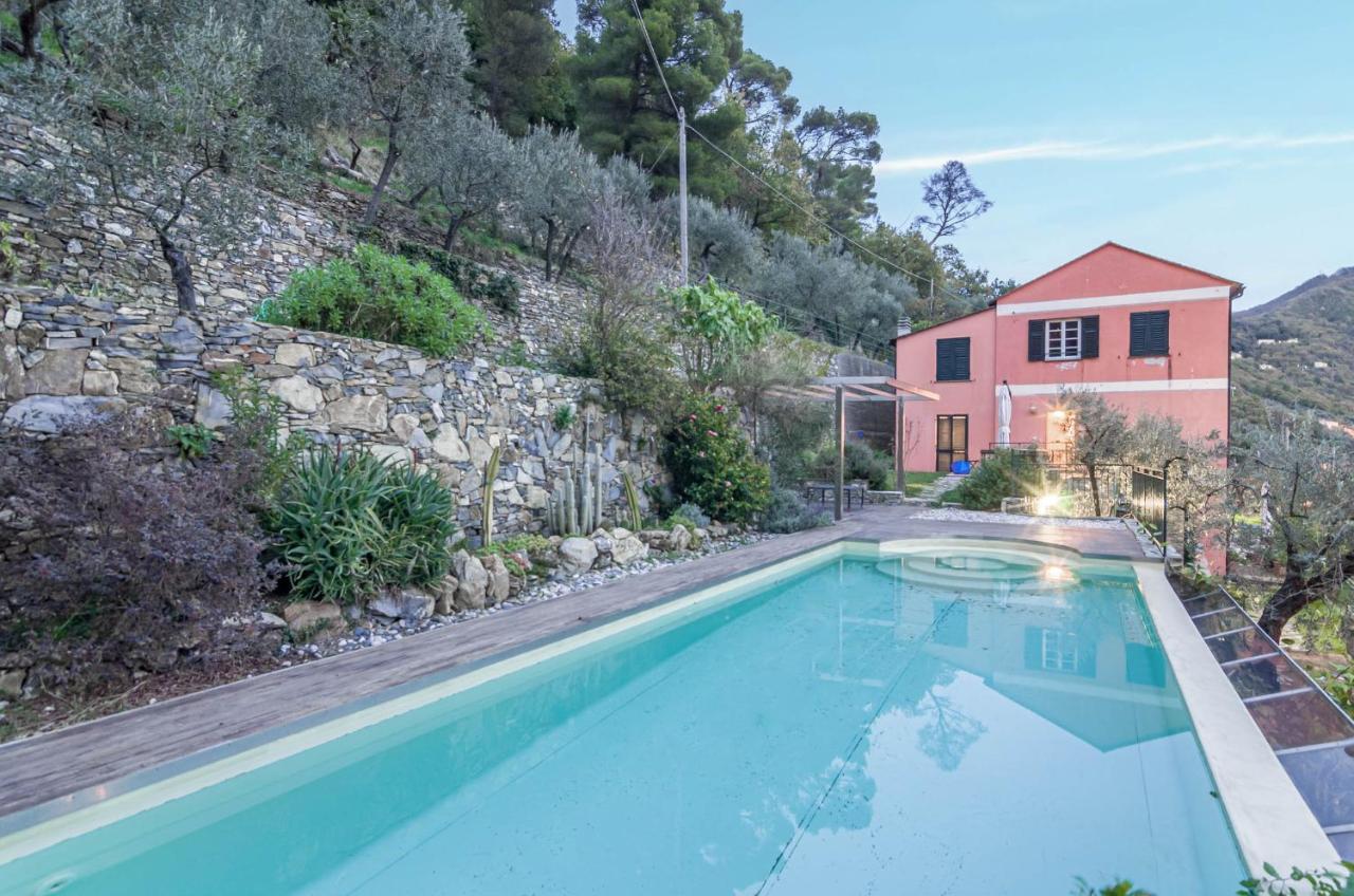 Recco Apartment With View And Pool Exteriör bild